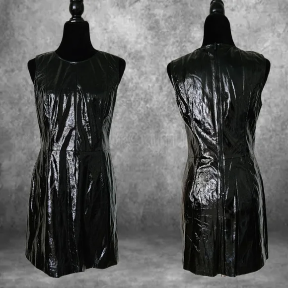 leather maternity dress Faux Leather Cut Out Maternity Dress